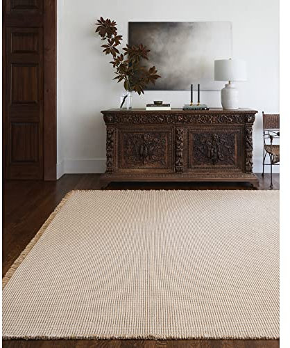 Livabliss x Becki Owens Jute Outdoor - In- und Outdoor für Balkon 160x220 cm, Terrasse, Garten, Küche - e Boho Style für draußen - Hellbeige