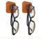 FINDAMAZE Brillenaufbewahrung 2 Stück, kurzer Sonnenbrillen Organizer Wandmontage, Brillenständer/Brillenhalter zum Aufhängen der Brille, Brillen-Display, Holz