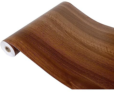 DecoMeister Vinilo Papel Adhesivo Para Muebles Imitacion de Madera Para Cocina Puerta Pared Mesa Lámina Autoadhesiva Decorativa En Rollo Para Forrar 67,5 x 240 cm Madera Nogal