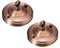 LEDSone 2 Pack Copper Vintage Single Out Ceiling Rose Hook Plate for Light Fitting Chandelier, 108mm Metal Antique Side Fitting Ceiling Plate with Accessories for Ceiling and Wall Lamp