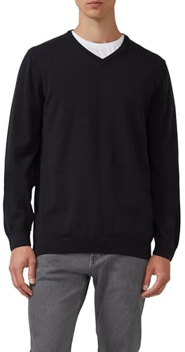 s.Oliver Herren Pullover V-Ausschnitt, Regular Fit, Langarm, 100% Baumwolle