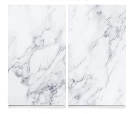 Zeller - Set di piastre da taglio in marmo bianco