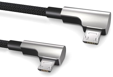 0,3m Micro auf Micro USB OTG Kabel, Winkelstecker, für Fahrradcomputer von Bosch Intuvia, Nyon 1, Kiox, Yamaha, Datenkabel, Ladekabel, USB 2.0,