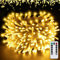 POWZOO Luces Arbol Navidad,Guirnalda Luces Exterior 40M 400 LEDs Luces Navidad Exterior 8 Modos Luz,Impermeable luces de navidad Árbol de Navidad,Terraza,guirnalda navidad Conectable,Blanco Calido