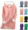 Winterparka Damen Gefüttert - Hoodie Damen Kapuzenpullover Teddy Fleece Sweatshirt Warmes Sherpa Gefüttertes Pullover mit Kapuze Winter Casual Langarmshirt Einfarbig Thermounterwäsche, rosa, XL