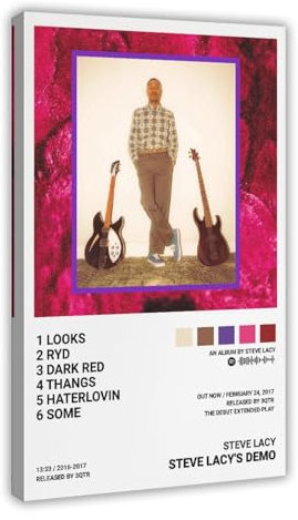 Yeepi Steve Lacy Poster, Steve Lacy's Demo-Albumcover-Poster, Leinwand-Poster, Schlafzimmer-Dekor, Sportlandschaft, Büro, Raumdekoration, Geschenk, Rahmen-Stil, 20 x 30 cm