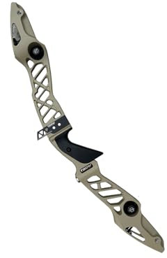 ACCMOS 25 Zoll Recurve-Bogen Riser Universal ILF-Schnittstelle H6 Recurve-Bogen Steigrohr Takedown Jagd Bogenschießen Bogen-Zubehör (Khaki)