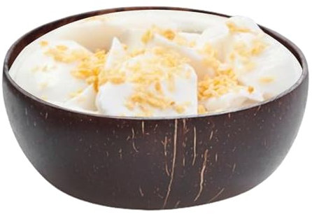 Cuencos de nueces de coco para alimentos, cuencos naturales multiusos hechos a mano, tazas de agua marrón rústicas, cuencos resistentes al desgaste para ensalada, postres, batidos