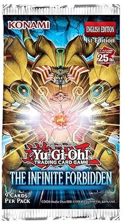 1x Yu-Gi-Oh! - The Infinite Forbidden Booster - mit 9 brandneuen Karten pro Booster - ENGLISCH + Heartforcards® Versandschutz