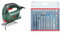 Bosch Jigsaw PST 700 E (500 W, 1x Saw Blade, in Carrying Case) + 10-Piece Set Jigsaw Blades (for Wood & Metal, T-Shank Mounting)