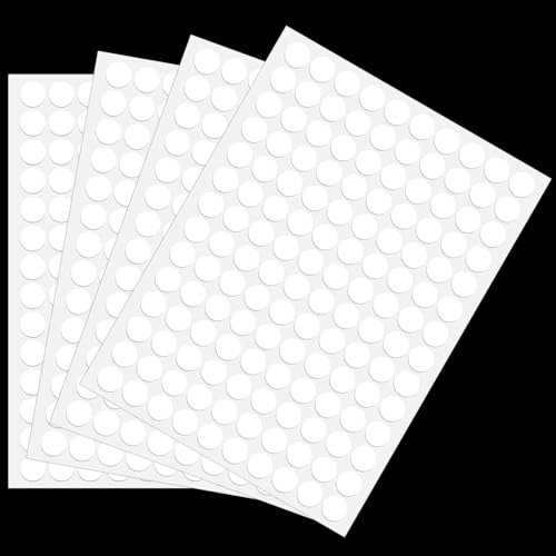 384pcs Schrauben Loch Abdeckungen Weiß Möbel Aufkleber 18mm Selbst Klebende Schrauben Aufkleber wasserdichte Abdeckung Kappen Runde Kunststoff Aufkleber Für Schraub Loch Wand Schränke Schreibtisch