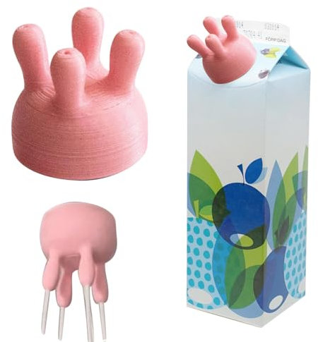 Lustiger Milchflaschenverschluss | Milchflaschen-Ausgießer-Deckel | Kuh-Euter-Milchkarton-Kappe | Boxed Milk Diverter Melkmaschine | Ausgießer deckt Hut für Milchflaschen ab | Melkmaschine für Kuh