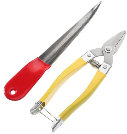 ULDIGI Flechtwerkzeug Einfach zu Bedienen Rutschfester Griff Satz mit Schere und Hebel Kunststoff und Metall für Rattan Möbelreparatur für Stuhl und Korb Flechtprojekte