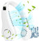beseloa Ventilateur de Cou Portable, 5 Vitesses Ventilateur Cou Rechargeable, 360° Cooling Ventilateur de Cou Silencieux Libres Sans Pale Avec Batterie de 2600mAh pour Domicile, Bureau, Voyage-Blanc