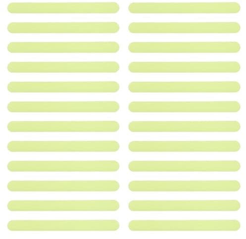 Glow in Dark Anti Slip Tape 24pcs Self-Adhesive Stair Steps Nonslip Strips 2X20cm Waterproof Safety Warning Tapes Reflective Steps Strips for Staircases Bunk Bed Bathtub Kitchen Swimming Pools