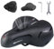 Fahrradsattel Das Original mit Memory Foam,Ergonomischer Fahrrad Sattel,Schmerzfrei Radfahren, Atmungsaktiv Stoßdämpfend für Herren Damen E-Bike MTB Rennrad Cityrad bequem weich (Rot)