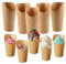 dellyy 40Pcs*Eisbecher aus Papier 150ml, Materialien In Lebensmittelqualität Eis Becher Pappe, Papier Eisbecher, Süße Tiere, Eisbecher Einweg, für Kuchen, Eis und Getränke Verwendet (Rindsleder)