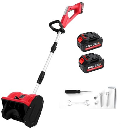 Faltbare Schneefräse mit Akku 21V – Schneeschaufel für kleine Flächen, Einfach zu bedienen und zu transportieren, Ideal für den Schnee auf Terrasse und Auffahrt