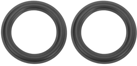 sourcing map 2 Pcs 7 Inch Rubber Speaker Edge Surround Rings 166x114mm(IDxOD) Perforated Subwoofer Rings Replacement Parts for Speaker Repair or DIY, Black