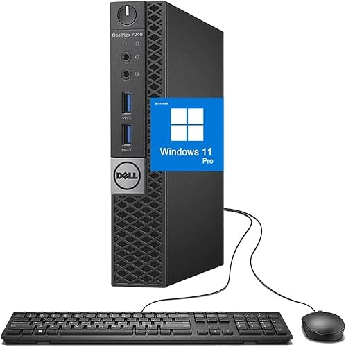 Dell Optiplex 7040 mini PC Desktop, Windows 11 Tiny Computer, Intel Core i5-6400T, 8GB RAM, 256GB SSD, US Qwerty Keyboard, 4K Support (Renewed)