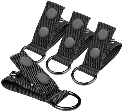 Gürtelschlaufenhalter – 4 Stück Sichern Schwere Ausrüstung, Robusten Gürtelschlüsselhalter, Gürtelhalter Aus Nylon | Mit Metallring-Gürtelhalter Für, Feuerwehr, Sicherheitsausrüstung, Sanitär-