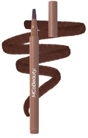 MCoBeauty Lip Stain & Sculpt - Chestnut Brown 1ml | Buildable Pen, Dual-Sided Tip to Line Contour & Fill, Matte Colour, Vegan & Cruelty Free
