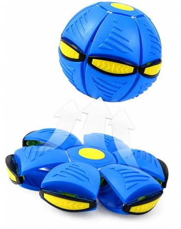 GYTFOG Bouncing Ball, Children Bouncing Ball, Blue Bouncy Pop-Up Toy for Kids, Parent-Child Interaction, Dual Form Freely Switchable Magic Metaball Flying Saucer,for Indoor Outdoor Fun