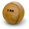 Vinex Robuster, runder Medizinball aus Leder mit 2 Panelen - 3 kg