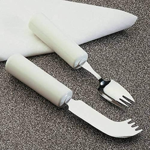 Homecraft Queens Cutlery, Soft-Coated Teaspoon (Eligible for VAT Relief in The UK) Stainless Steel Adaptive Dining Utensil for Elderly, Disabled, Handicapped, Large Built-Up Handle for Good Grip