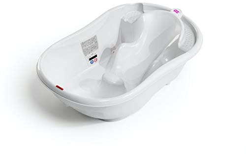 OK Baby N38086841X Onda Evolution - Badewanne mit Halte-Balken, weiß