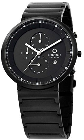 Obaku Denmark Herrenuhr mit Datum und Stoppuhr V147GBBSB1