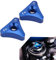 Bouton Réglage Fourche Avant Moto,Réglage Amortisseur Fourche Avant Boutons Vis Amortisseur Boutons CNC pour 125-530cc SX SX-F EXC XC-W 690 Supermoto SMC Enduro-Bleu