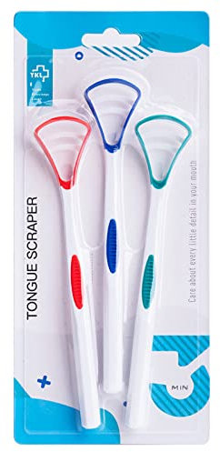Y-Kelin - Cepillo para lengua limpiador de lengua (Paquete de 3 colores) (Paquete de 3)