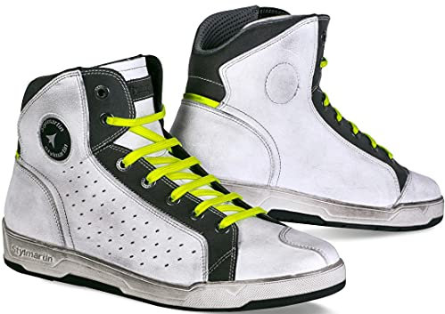 STYLMARTIN Unisex Sector Moto Boot, Bianco, 43 EU