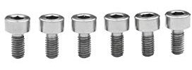 Guyker 6 Pcs Saddle Bridge Mounting Screws - Titanium Alloy Screw Set for FR Tremolo System Electric Guitar