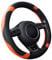 SFONIA Auto Lenkrad Abdeckung Lenkradschutz Lenkradhülle Mikrofaser-Leder Universal 37-38cm/15 Rutschfest Atmungsaktiv Langlebig (Orange)