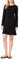 Amazon Essentials Women's Long-Sleeved Above-The-Knee Crew Neck Fleece Dress, Black, XL