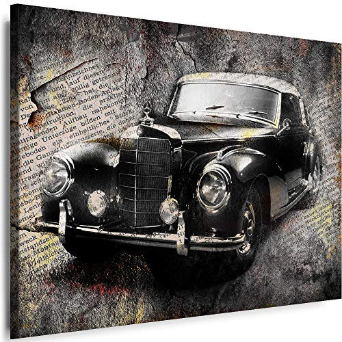 Myartstyle - Bilder Auto Mercedes Benz 300 100 x 70 cm Leinwandbilder XXL - 1 Teilige Wandbilder Oldtimer Kunstdrucke w-a-2024-59