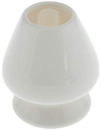 HomeDecTime Support de Matcha Porte-Fouet en Céramique, 7,5x6,5 cm - Blanc