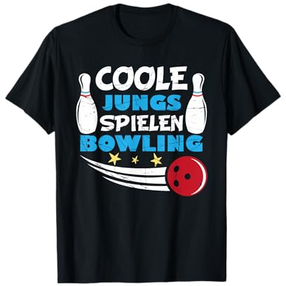 Lustig Jungs spielen Bowling Bowlingkugel Bowler Spruch T-Shirt