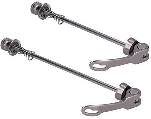 Alomejor Fahrrad Schnellverschluss Spieße Aluminiumlegierung Road Mountain Radnabe Vorne und Hinten Spieße(Titan)