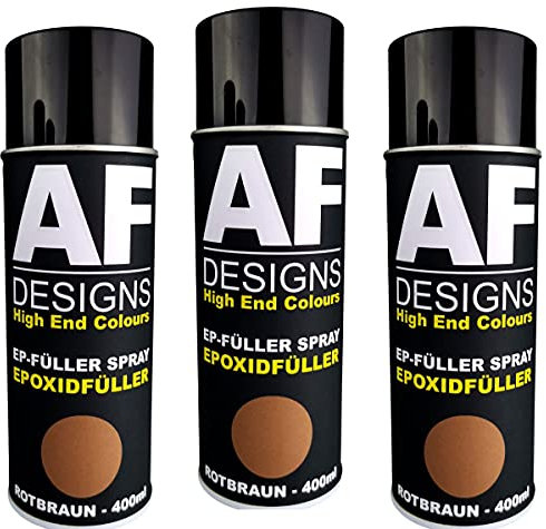 Alex Flittner Designs 3X Epoxidfüller Spray Filler Rostschutz Füller Grundierung +Spraydosengriff