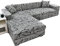 Sofa Überzug l Form XXL Ecksofa Sofabezug Stretch Sofahusse Groß Bunt Muster Couchbezug Elastische mit Ottomane Links/Rechts Für 2 Kostenloser Kissenbezug