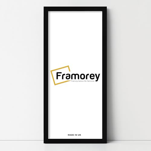 FRAMOREY Black Wood Effect Panorama Style Picture Frame, 24x9 Inch Size Wall Art Hanging Photo Frame, Home Decor