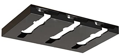 Gittcoll Porta Bicchieri Vino Acciaio Inossidabile Sotto l'Armadio Calici Appeso Supporto Senza Foratura Metallo Bicchieri Vino Asciugatura Organizzatore Stoccaggio per Armadio Cucina Bar (3 Slot)