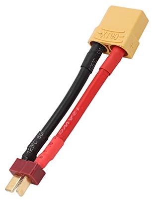 T-Stecker auf XT90-Buchse Adapter Stecker XT90 auf Buchse Deans T-Stecker-Adapter mit 12-AWG-Kabel Aeromodeling -Flugzeugmodell