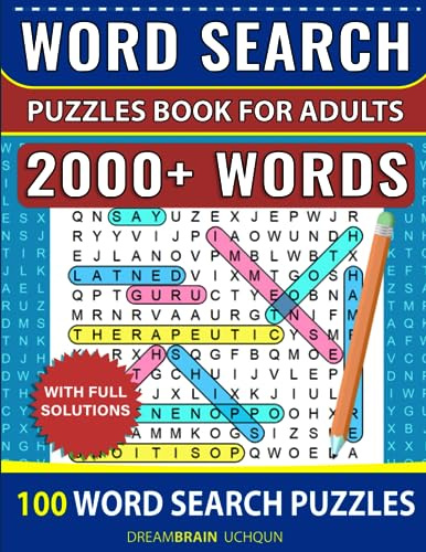 Word Search Puzzle Book For Adults: 2000+ Words With Full Solutions (Big Large Set 5 in 1, Band 2)