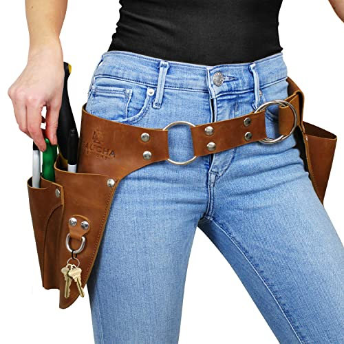 Leather Tool beltGarden Tool Belt for Women & menGardening Gift for womenLeather Tool pouchFlorists Tool Belt Small Tool Belt –Gifts for Gardeners Veto Tool Pouch Tools Apron Toolbelt,