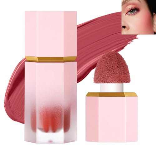 Beauty Searcher Fard à joues liquide en gel crème, Fard à joues liquide, doux, léger, respirant, longue tenue, anti-bavure, aspect naturel, teinte de la peau (#108 SWIPE RITUAL)
