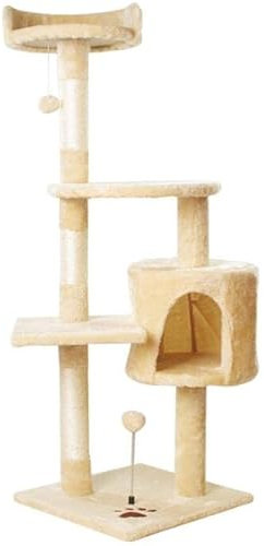 Katzenturm, 45 Zoll Katzenbaum Kletterturm, Mehrstöckiges Katzenhaus, Vom Boden Bis Zur Decke Reichender Katzenturm mit Kratzbäumen, Kratzbaum Für Große Katzen